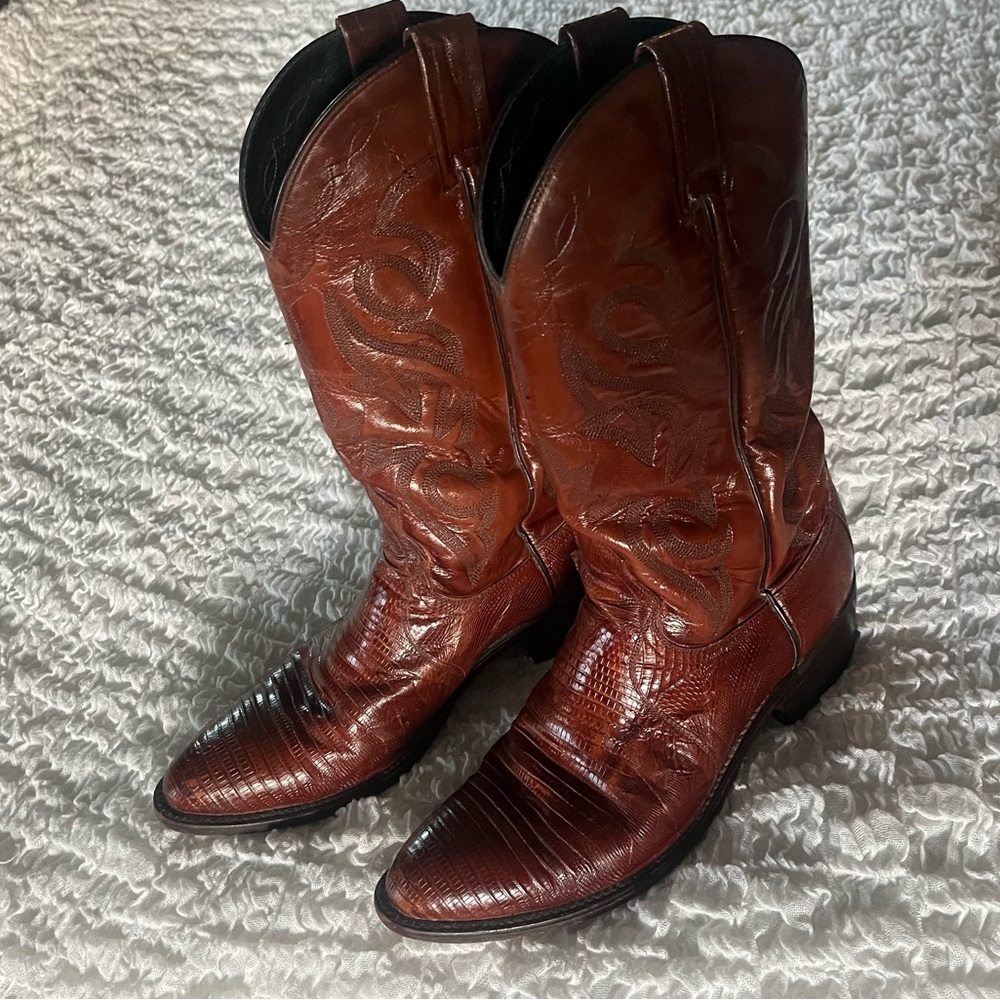 Dan Post brown leather men’s cowboy boots size 9